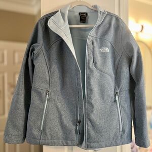 The North Face Soft Shell Jacket - Heathered Light Blue - XL